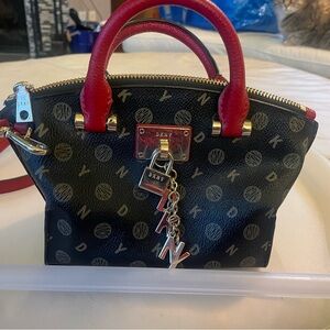 DKNY Black and Red Women's Mini Handbag